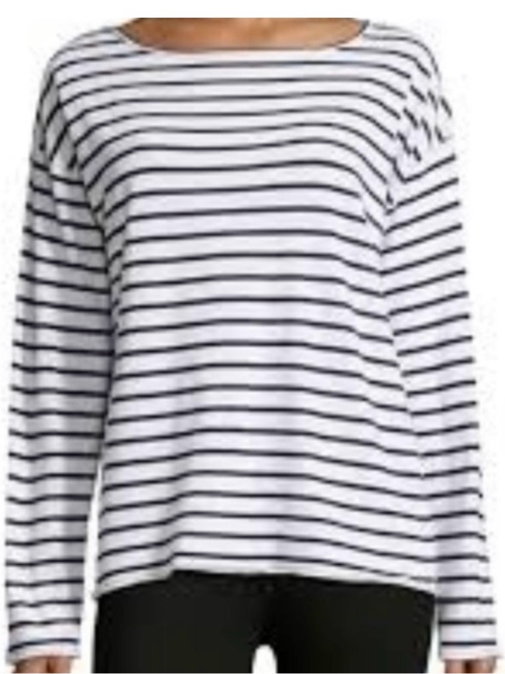 rag & bone Navy and White Striped Long-Sleeve Tee